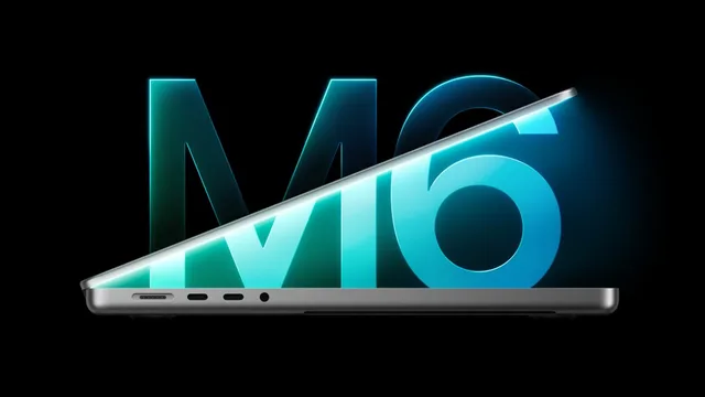 14-дюймовый MacBook Pro рядом со знаком M6