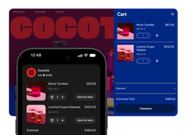 Корзина Shop и соответствующая корзина интернет-магазина