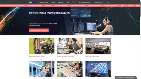 Сайт DIGISKY из портфолио ERITKOM